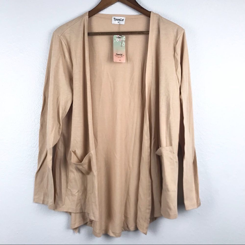 TownCat Open Front Cardigan